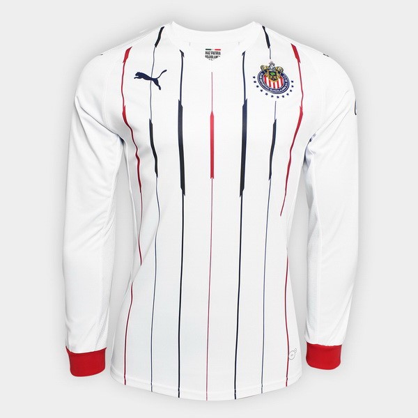 Maillot Football CD Guadalajara Exterieur ML 2018-19 Blanc